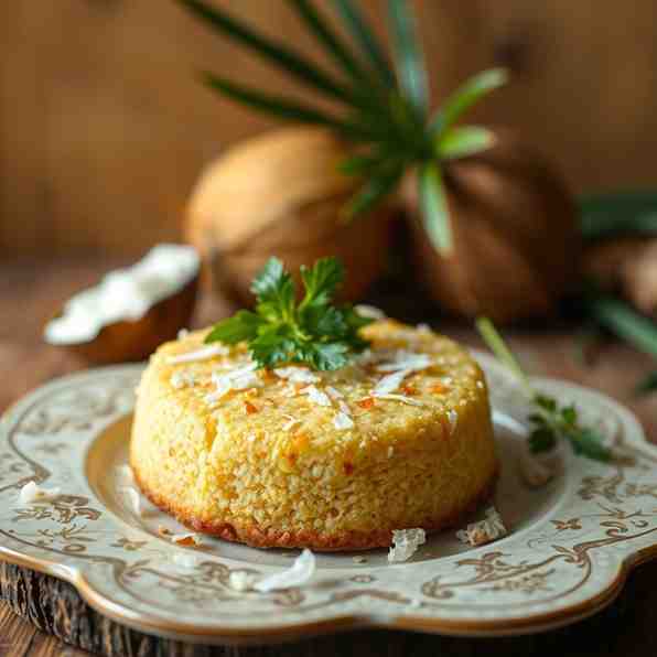 Easy Plant-Based Cassava Bake - Kiribati Coconut Treat